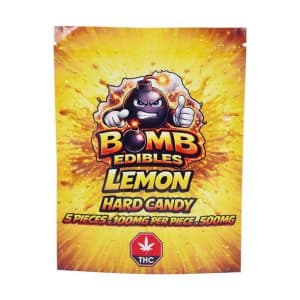 Buy Bomb Edibles – 500mg THC Hard Candy – Lemon online Canada