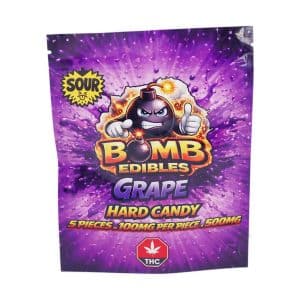 Buy Bomb Edibles – 500mg THC Hard Candy – Sour Grape online Canada