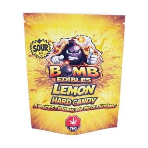 Buy Bomb Edibles – 500mg THC Hard Candy – Sour Lemon online Canada