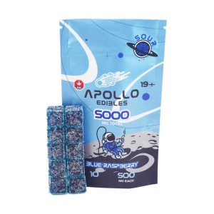 Buy Apollo Edibles – Sour Blue Raspberry Cubes 5000mg THC online Canada