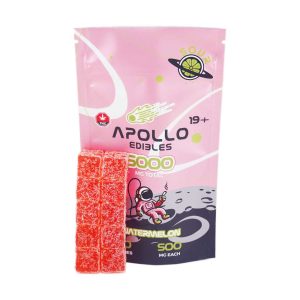 Buy Apollo Edibles – Sour Watermelon Cubes 5000mg THC online Canada
